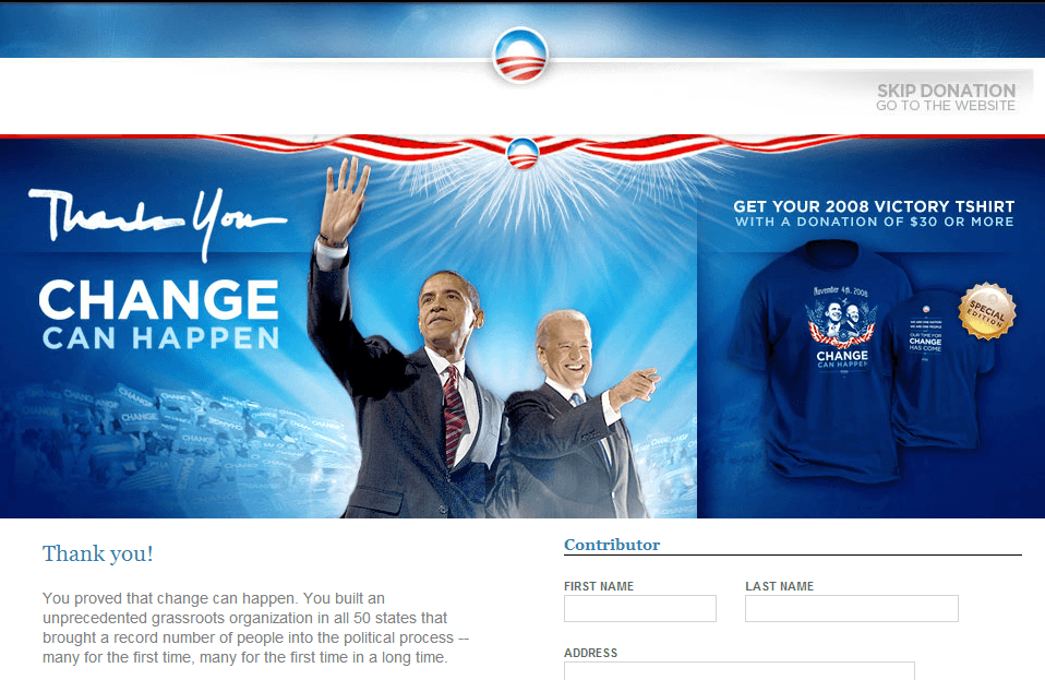 obama campaign thank you 2008年奥巴马竞选感谢Splash页面