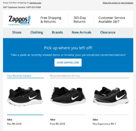 电子邮件营销放弃的例子