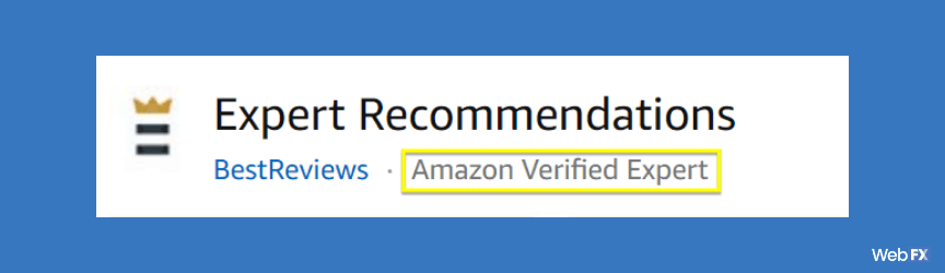 Amazon Expert Recommendations验证的示例