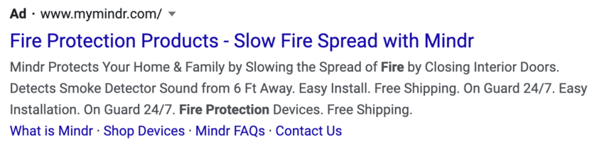 防火产品PPC广告